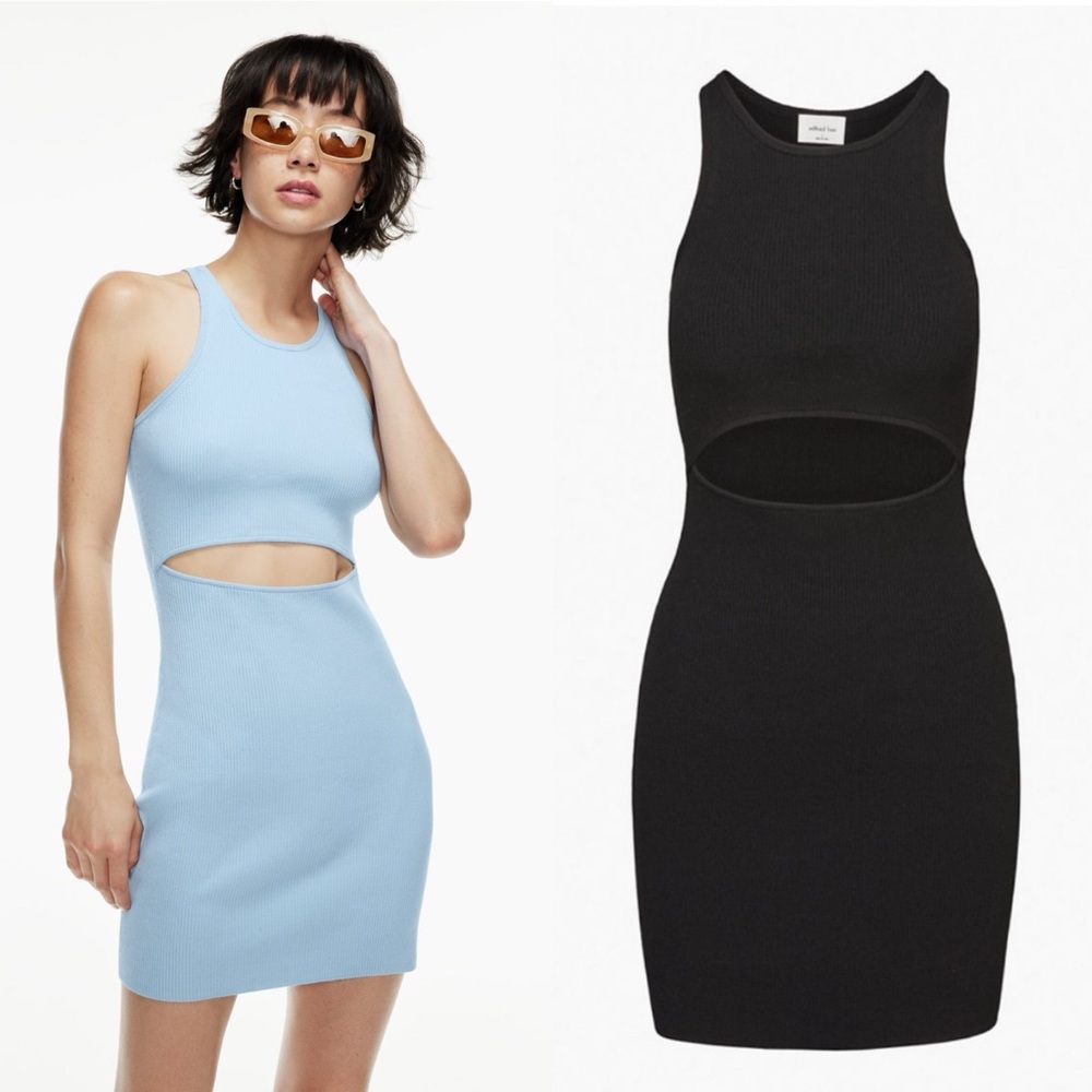 ‎Wilfred Aritzia Free Cutout Mini Dress in Black
